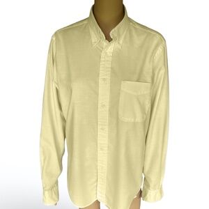 Lands' End:15/34  Men's Long Sleeve Solid Oxford Dress Shirt